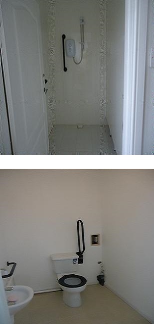 Disabled shower and toilet